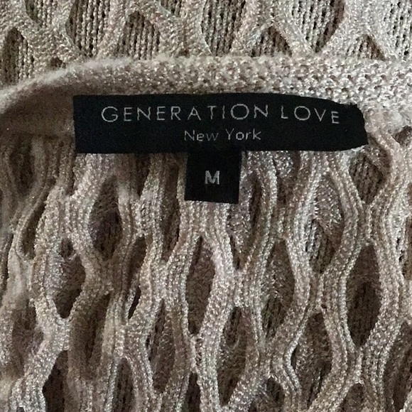 Generation Love New York Fishnet back Nude Shimmer Tank - Picture 5 of 7